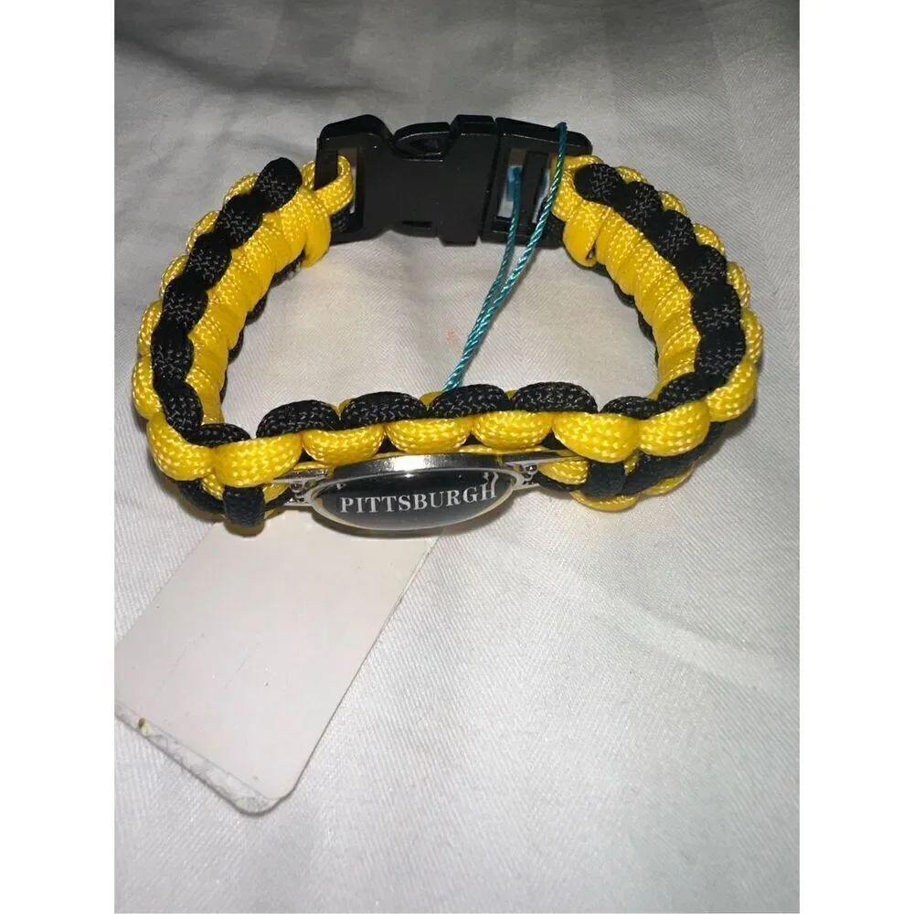 NFL Pittsburgh Steelers Woven Bracelet NIP